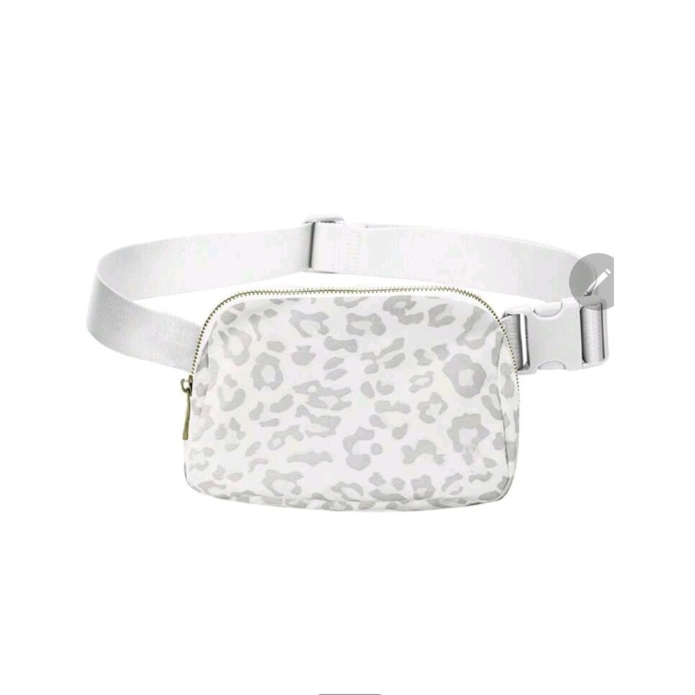 Leopard Print Belt Bag Fanny‎ Pack White Gray Trendy Travel Cute